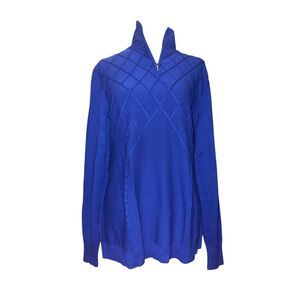 NILS cobalt blue/ royal blue 1/4 zip sweater XL